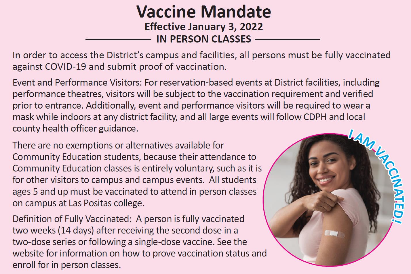 Vaccine mandate information 