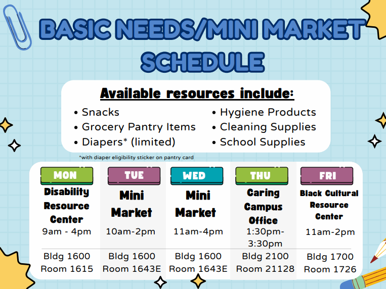Basic Needs Hours and Schedule