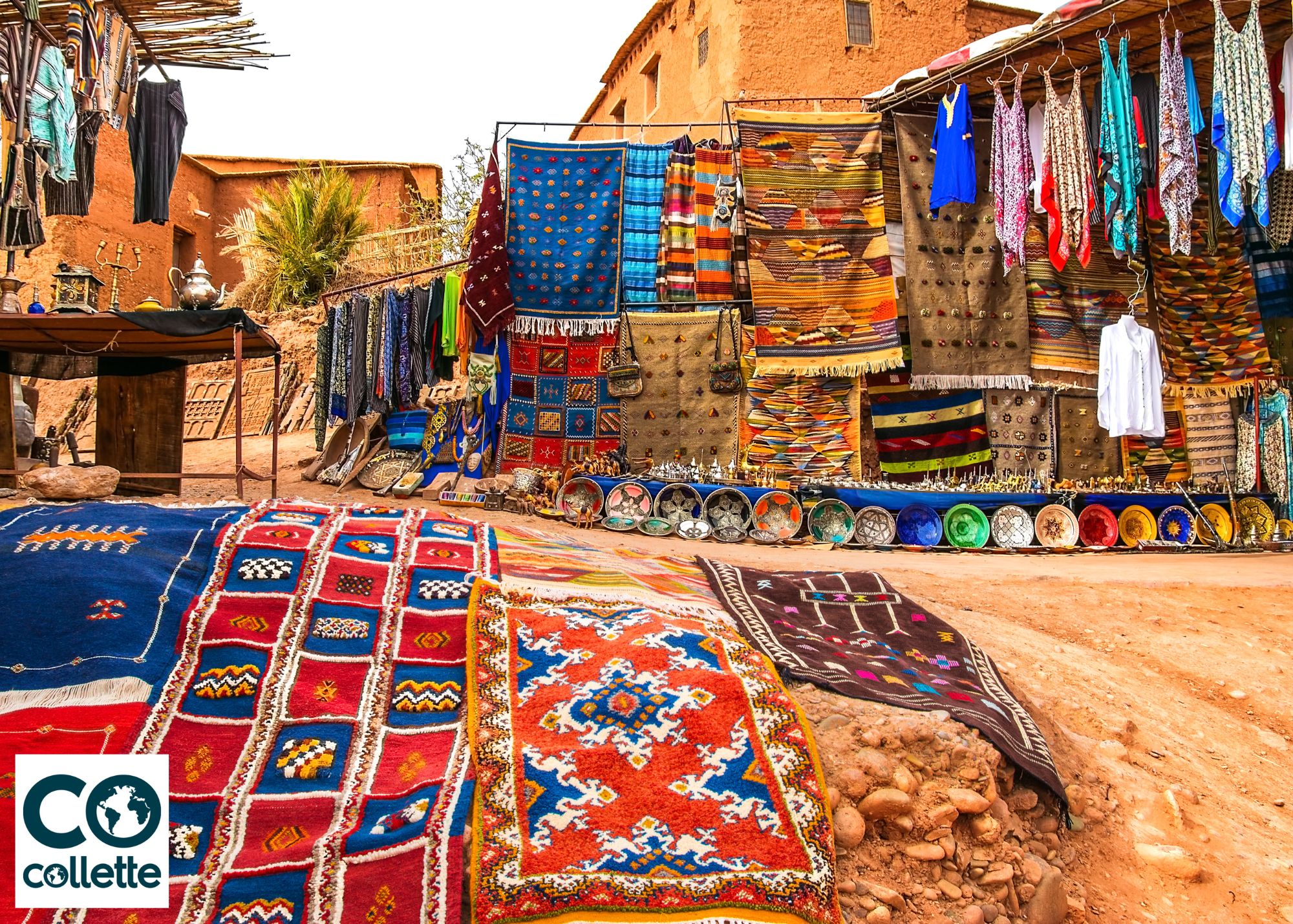 colorful market in Morocco