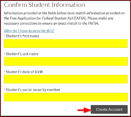 confirm student information