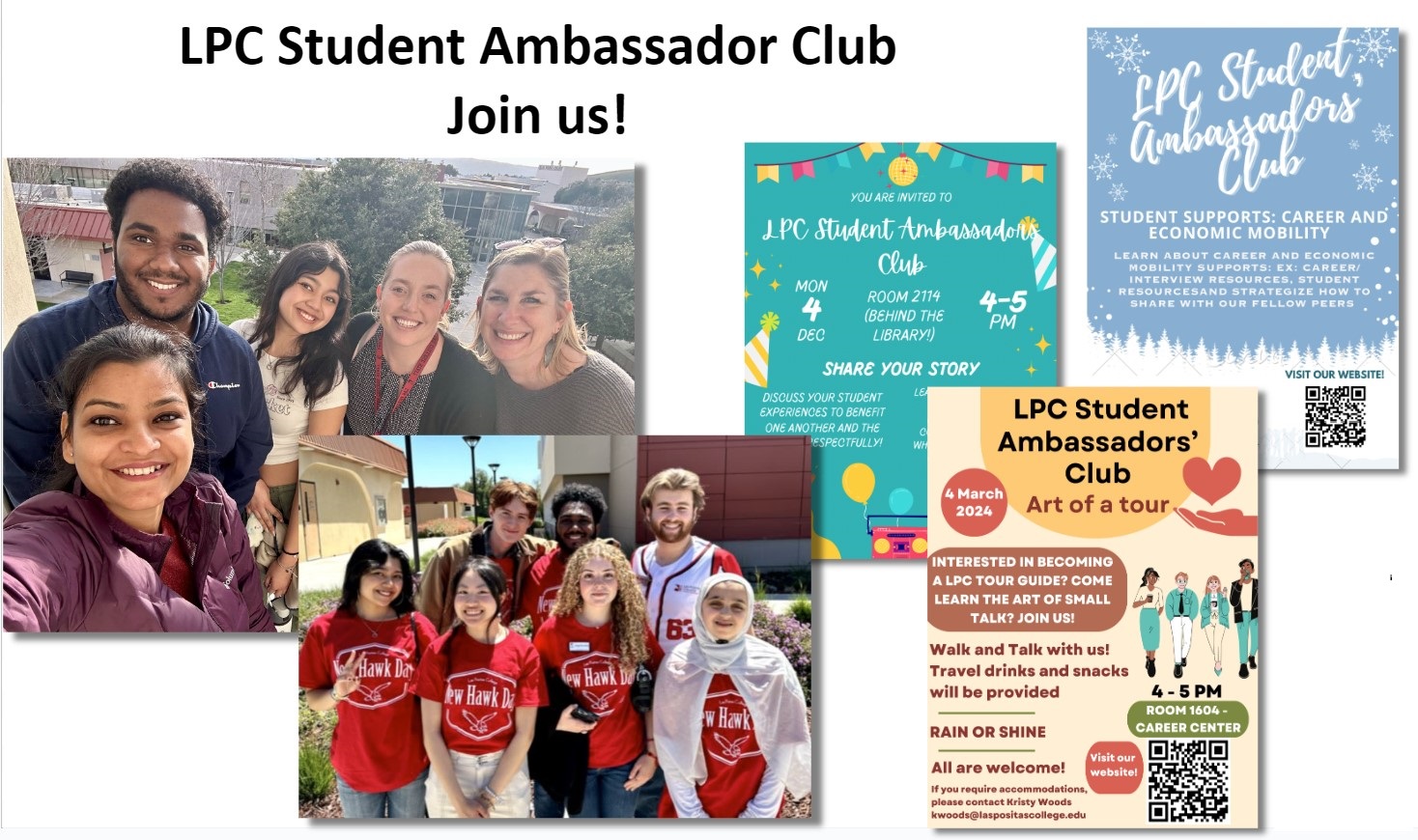 LPC Student Ambassador Club photos from 2023 to 2024