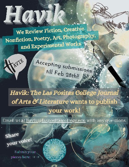 Havik: The Las Positas College Journal of Arts & Literature wants to publish your work!