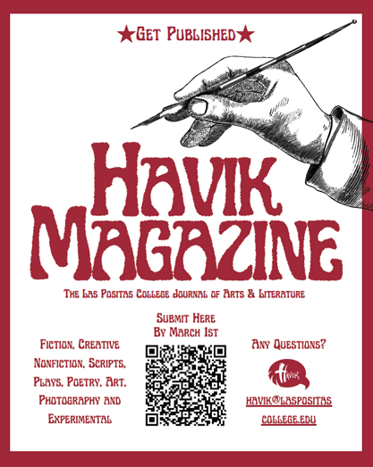Havik: The Las Positas College Journal of Arts & Literature wants to publish your work!