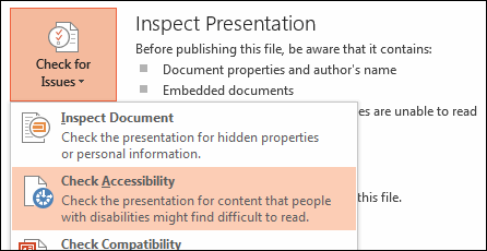 Inspect the document for accessibility.