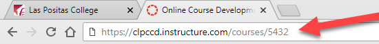 Course number in URL.