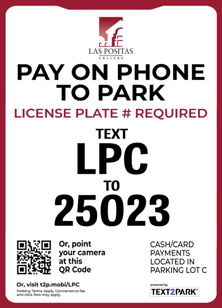 Pay on phone to park - Text LPC to 25023