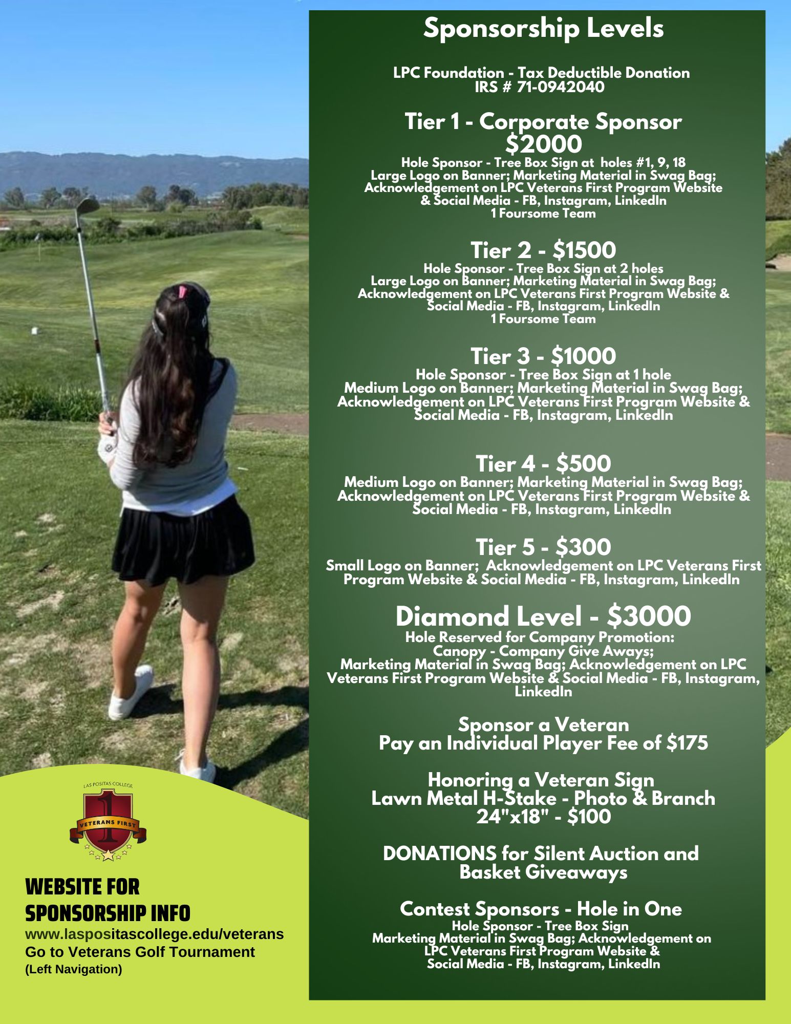 Golf Tournament Sponsor Levels